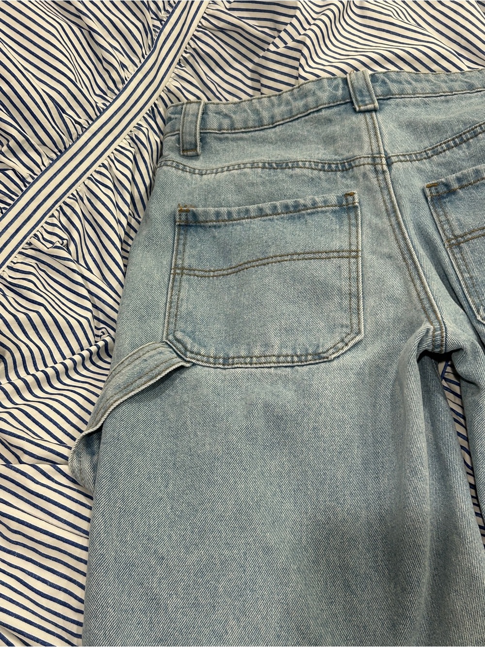 Edikted Denim Carpenter Shorts - Picture 6 of 7